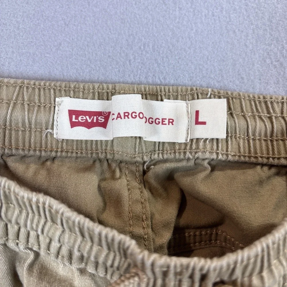 Levi's Strauss Signature Brown Khaki Jogger Pants Youth Size Large Cargo